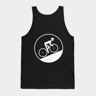 Cyclist Bicyclist Biker (Racing Bicycle / Uphill / White) Tank Top